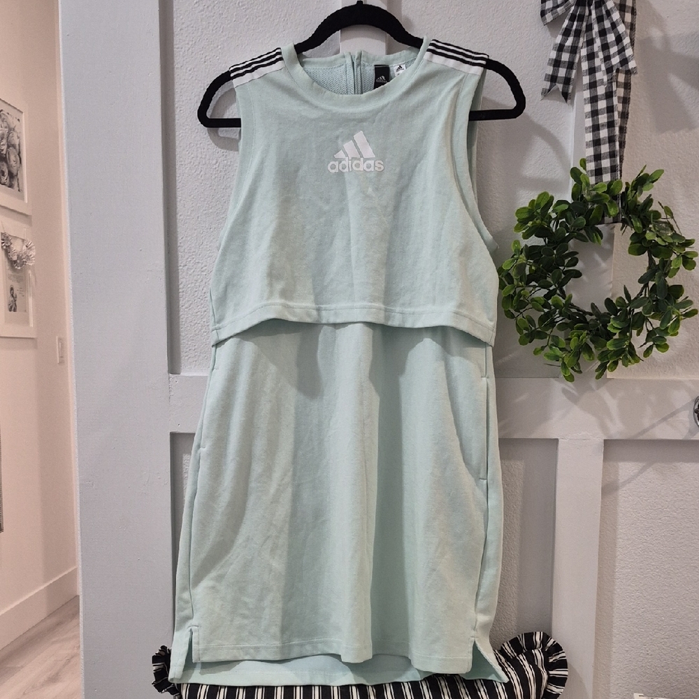 Adidas Light Green Sleeveless Dress